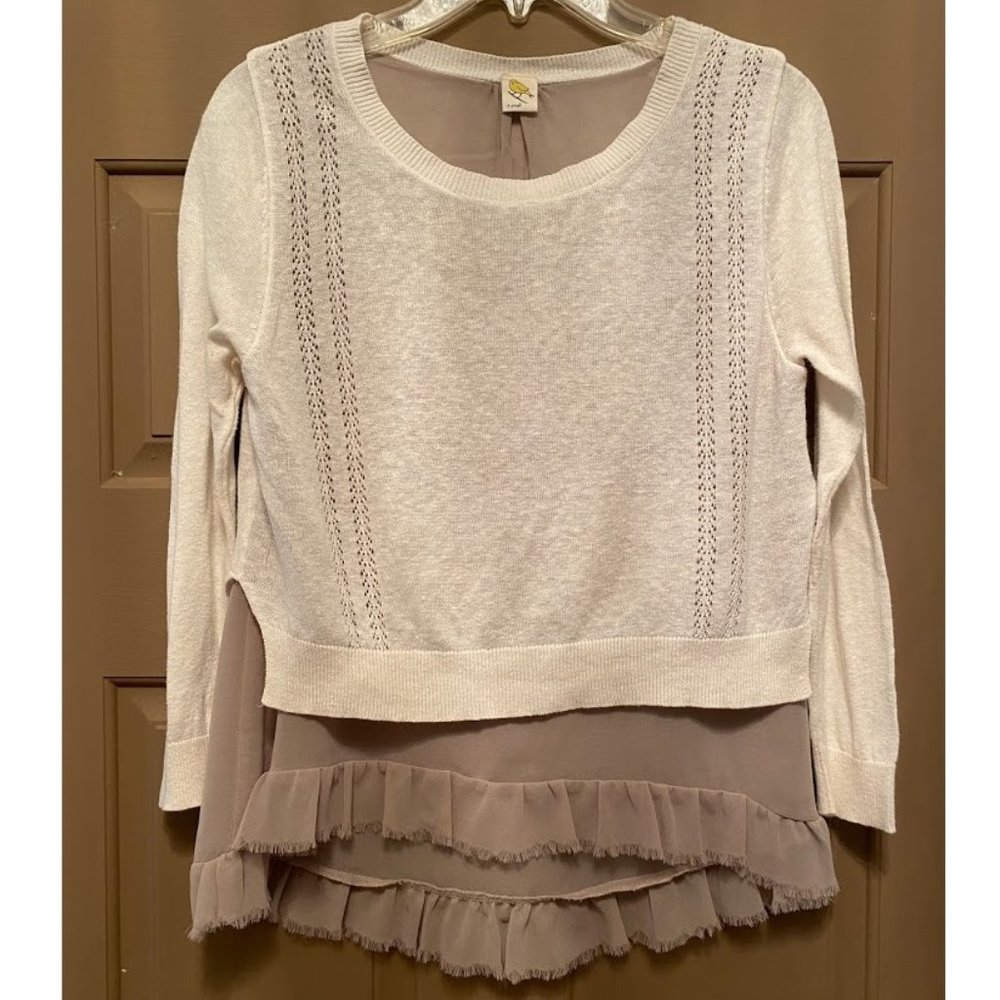 Anthropologie Yellow Bird sweater size XSmall